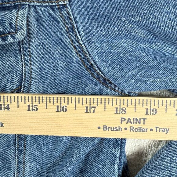 Highway Jeans Denim Jacket Destroyed Button Up Medium Blue - Juniors US L - Picture 8 of 11